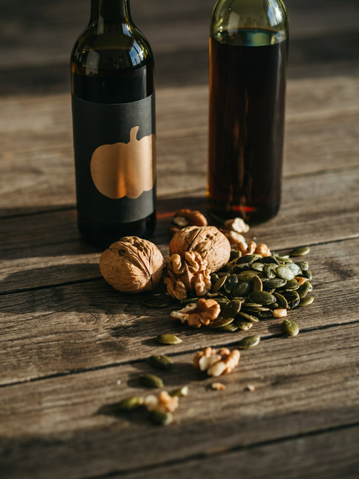 زيت بذور اليقطين مقابل زيت الجوز
